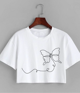 Aesthetic butterfly CROP TEES